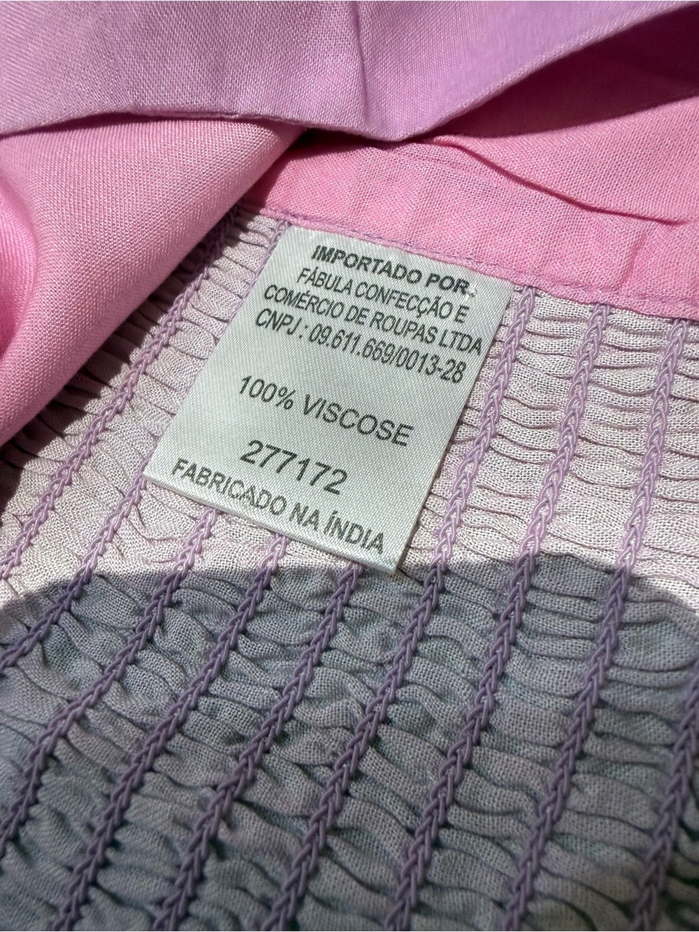 FARM Rio Lilac Square-Neck Crop Top with Pink Straps - Picture 5 of 9
